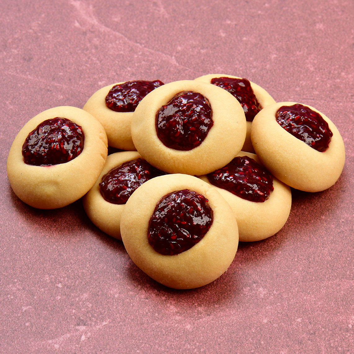 Frambuaz Marmelatlı Düğme Kurabiye